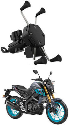 RKPSP Waterproof & Premium Bike Mobile X-Grip Holder With Charger For Yamaha-MT-15-V2 Bike Mobile Holder(Black)