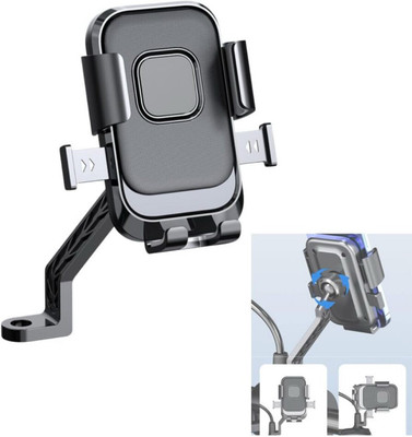 Hanumanik XY-089 Bike/Scooty Mobile Holder | 360° Rotation | Lock Clamp | GPS & Navigation Bike Mobile Holder(Black)