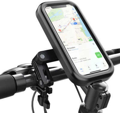 AVX AUTO Bike, Motorcycle, Bicycle Waterproof & Dustproof 360° Rotating Riding Navigation Bike Mobile Holder(Black)