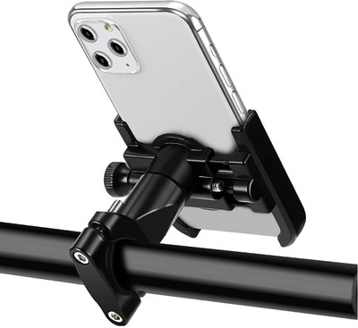 PRITITHING New C-1 Bike Phone Holder Stand 360 Degree Rotating with Stable Cradle Clamp Bike Mobile Holder(Black)