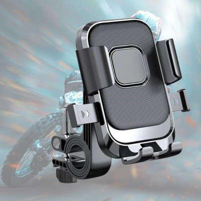 TRYFLY adjustable anti shake cycle & bike mobile stand for all mobile waterproof Bike Mobile Holder(Black)