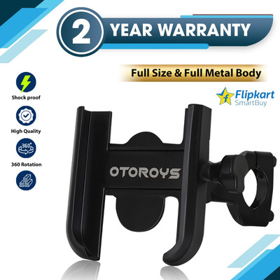 Flipkart SmartBuy Universal Bike Mount Phone Holder Metal Body 360 Degree Rotating Handlebar Bike Mobile Holder(Black)