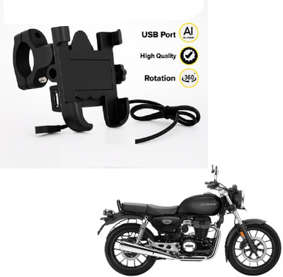 JMA TRADING Universal Bike Mobile Holder with USB Charging Port for All Smartphones. Bike Mobile Holder(Black)