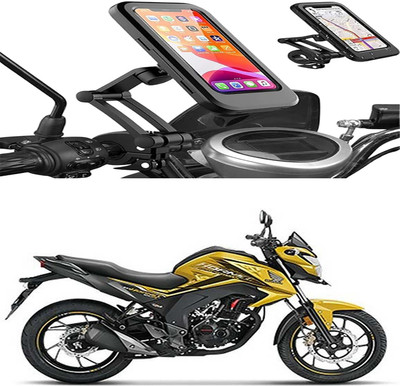MS Wholesellar Motorcycle Phone Holder Waterproof Shockproof & Dustproof... Bike Mobile Holder(Black)