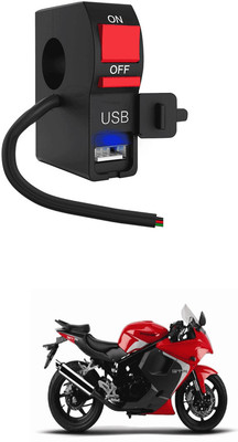 LOVMOTO Universal LED Fog Lights Switch with USB Charging 86 1 A Bike Mobile Charger