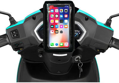 Hamza Store Universal Water Resisant Mobile Holder / Pouch-Bag for All Scooter Scooty Bike Bike Mobile Holder(Black)