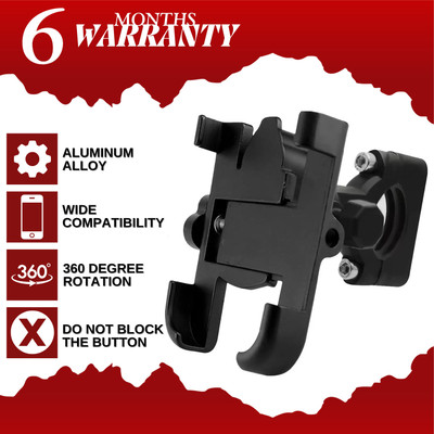 eXarioGadget Universal Bike Mount Holder 360 Degree Rotating Handlebar Bike Mobile Holder(Black)