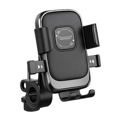 Hanumanik Bike Mobile Holder | Rearview Mirror Mount | Anti-Shake | 360� Rotation Bike Mobile Holder(Black)