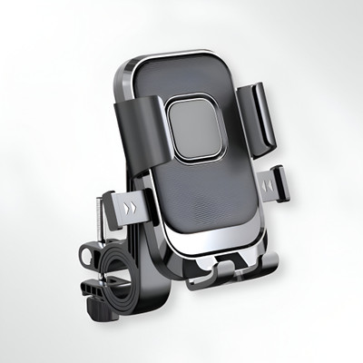 TRUWEL XY-088 | One-Click Lock, Anti-Shake Grip & 360° Rotation Universal Bike Mobile Holder(Black)