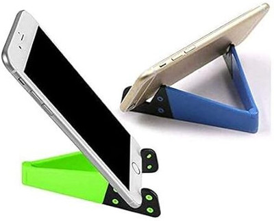 Manmit Enterprise V Shape Portable Folding Multi Angle Adjustable Pocket Mobile Cell Phone Stand Bike Mobile Holder(Multicolor)
