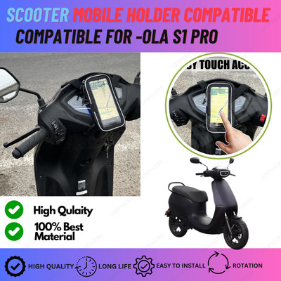 SRPHERE Universal Mobile Holder / Pouch-Bag for Scooters Scooty Bike Mobile Holder(Black)