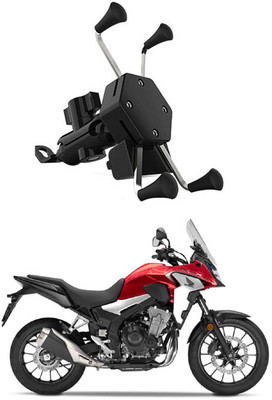 AYW Bike Mobile X-Grip Holder With Charger For Honda-CB500-X Bike Mobile Holder(Black)