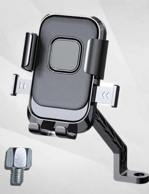 Huntindia Secure Grip Quickly Lock Bike Phone Holder Motorcycle Bicycle Mobile Clip Mount Bike Mobile Holder(Black)