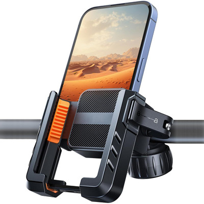 Zorbes Motorcycle Phone Mount Holder Camera Friendly 2024 Bike Handlebar Clamp Clip fo Bike Mobile Holder(Black)