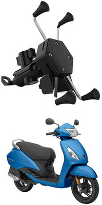 RKPSP Waterproof & Premium Bike Mobile X-Grip Holder With Charger For TVS-Jupiter Bike Mobile Holder(Black)