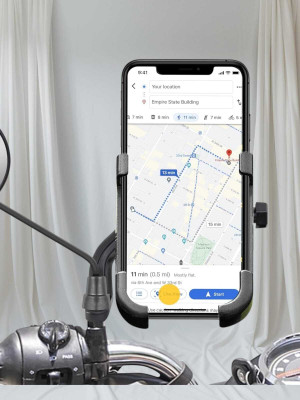 Navineha C 2 Miror Fitting Bike Mobile Holder(Multicolor)