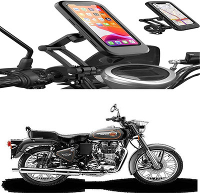 MS Wholesellar Waterproof Handlebar Phone Mount with Touchscreen Compati... Bike Mobile Holder(Black)
