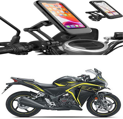 MS Wholesellar Handlebar Mobile Holder Waterproof Easy Installation Moun... Bike Mobile Holder(Black)