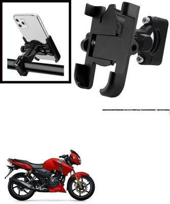 Ultra Wise 360 Degree Rotating Mirror Universal Bike Mount Holder Version 2 Metal Body Bike Mobile Holder(Black)