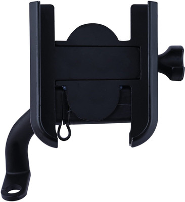 ALLEXTREME EXMUH01 Mobile Phone Holder with USB Charger Waterproof Rear View Mirror Mount Bike Mobile Holder(Black)