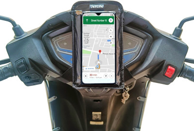 JETLIFE Mobile Holder BASIC LITE Scooty X3 Scooter EV Mount Bag Bike Mobile Holder(Black)