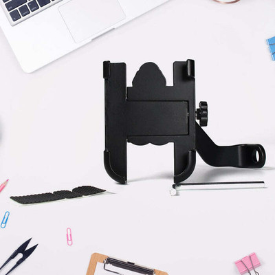 Oblivion Rear View Mirror Mobile Holder – Adjustable Metal Cradle For Bike & Phone Bike Mobile Holder(Black)