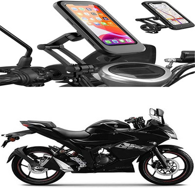 MS Wholesellar Waterproof Handlebar Phone Mount with Touchscreen Compati... Bike Mobile Holder(Black)