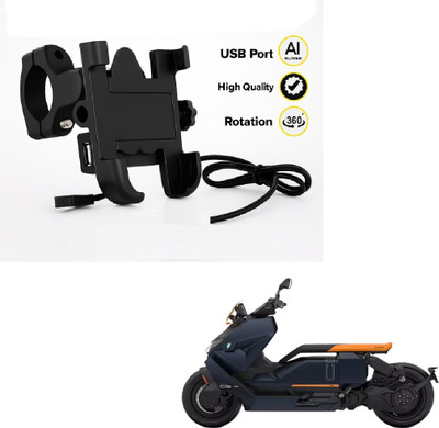 JMA TRADING Universal Bike Mobile Holder with USB Charging Port for All Smartphones. Bike Mobile Holder(Black)