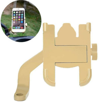 TECHGEAR Metal Bicycle Motorcycle Handlebar Phone Holder 360 Rotation Mobile Holder Bike Mobile Holder(Gold)