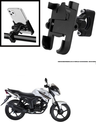 Hench 360 Degree Rotating Mirror Universal Bike Mount Holder Version 2 Metal Body Bike Mobile Holder(Black)