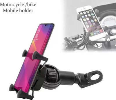 Point Zero Mobile Holder for Bikers Bike Mobile Holder(Black)