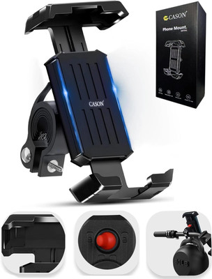CASON Mobile Phone Holder For Bikes/Cycle,360° Rotation,Anti-Shake,Switch Lock Behind Bike Mobile Holder(Black)