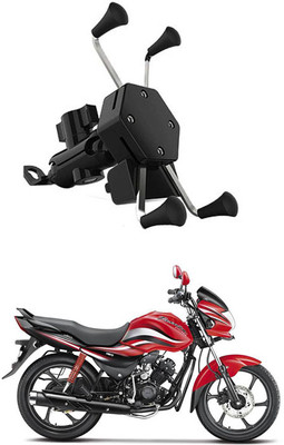AYW Bike Mobile X-Grip Holder With Charger For Hero-Passion-Pro Bike Mobile Holder(Black)