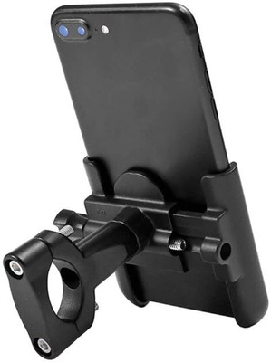 FTC Universal Bike Mount Holder Metal Body 360 Degree Rotating Handlebar Metal Body Bike Mobile Holder(Black)