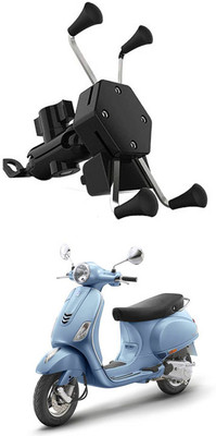 AYW Bike Mobile X-Grip Holder With Charger For Vespa-ZX-125 Bike Mobile Holder(Black)