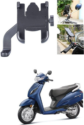 Naveeneha C 2 Metal 360 Degree Bike Mobile Holder(Black)