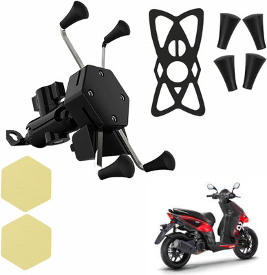ASRYD X-Grip Bike Mobile Charger & Phone Holder (5V-2A Black) - Aprilia 160 Bike Mobile Holder(Black)