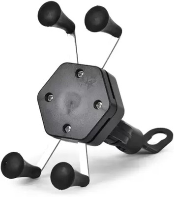 Point Zero Mobile Phone Stand Holder With Screw Lock Knob Bike Mobile Holder Bike Mobile Holder(Black)