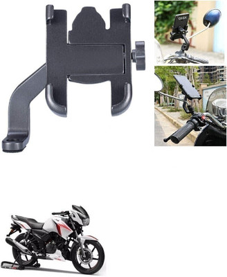 Naveneha C 2 Metal Mirror Fitting Bike Mobile Holder(Black)