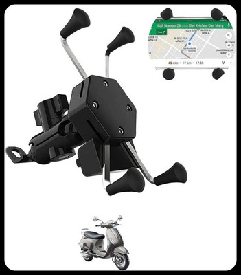 GAURIENTERPRIES Black Kekra Shape Mobile Holder For Bike-1 Bike Mobile Holder(Black)