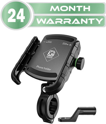 ASRYD Jaw Grip Aluminium Alloy without charger 360° Rotation Handlebar & Mirror Mount Bike Mobile Holder(Black)
