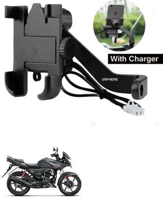 eXarioGadget Aluminum Alloy C2 Waterproof bike mobile holder With Charger For Ignitor Bike Mobile Holder(Black)