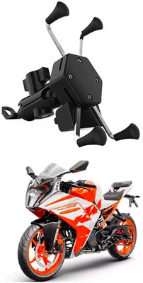 AYW Bike Mobile X-Grip Holder With Charger For KTM-RC-125 Bike Mobile Holder(Black)