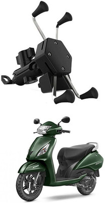 AYW Bike Mobile X-Grip Holder With Charger For TVS-Jupiter-125 Bike Mobile Holder(Black)