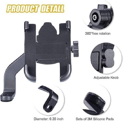 AUTODAZZ Navigation C 2 Metal Bike Mobile Holder(Black)