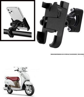 Ultra Wise 360 Degree Rotating Mirror Universal Bike Mount Holder Version 2 Metal Body Bike Mobile Holder(Black)