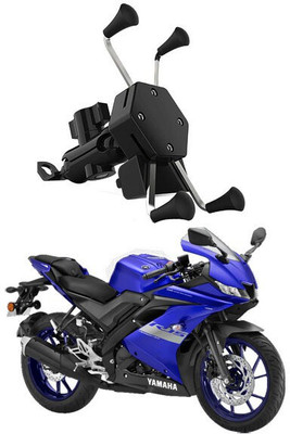 rajcell Waterproof & Premium Bike Mobile X-Grip Holder With Charger For Yzf R15 Bike Mobile Holder(Black)