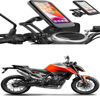 MS Wholesellar Bike Mobile Holder Waterproof Universal Fit for All Phones Bike Mobile Holder(Black)
