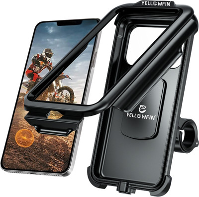 Yellowfin Waterproof 360° Rotation | Maps & GPS Navigation | Handlebar| Scooter | Cycle | Bike Mobile Holder(Black)