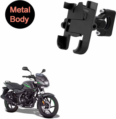 Vagary 360 Degree Metal Body Universal Mobile Holder for Bajaj Pulsar 125 Bike Mobile Holder(Black)